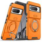 For Google Pixel 8 Pro Sliding Camshield Ring Holder Phone Case(Orange) - 1