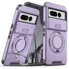 For Google Pixel 7 Pro Sliding Camshield Ring Holder Phone Case(Purple) - 1