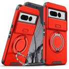 For Google Pixel 7 Pro Sliding Camshield Ring Holder Phone Case(Red) - 1