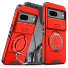 For Google Pixel 7 Sliding Camshield Ring Holder Phone Case(Red) - 1