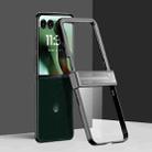 For Motorola Razr 60 Ultra Three Parts 6D Electroplating PC Shockproof Phone Case(Black) - 1
