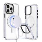 For iPhone 15 Pro Max Two-color TPU Hybrid PC MagSafe Phone Case(White) - 1