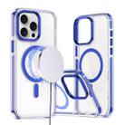 For iPhone 15 Pro Two-color TPU Hybrid PC MagSafe Phone Case(Blue) - 1