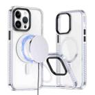 For iPhone 14 Pro Two-color TPU Hybrid PC MagSafe Phone Case(White) - 1