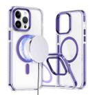 For iPhone 13 Pro Max Two-color TPU Hybrid PC MagSafe Phone Case(Purple) - 1