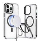 For iPhone 13 Pro Two-color TPU Hybrid PC MagSafe Phone Case(Black) - 1