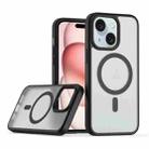 For iPhone 15 Plus TPU Hybrid PC Inner Magnetic MagSafe Phone Case(Black) - 1