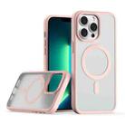 For iPhone 13 Pro Max TPU Hybrid PC Inner Magnetic MagSafe Phone Case(Pink) - 1