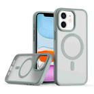 For iPhone 11 TPU Hybrid PC Inner Magnetic MagSafe Phone Case(Grey) - 1