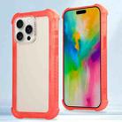 For iPhone 16 Pro Max Transparent Matte TPU Hybrid PC 3-in-1 Phone Case(Orange) - 1