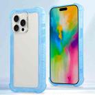 For iPhone 16 Pro Max Transparent Matte TPU Hybrid PC 3-in-1 Phone Case(Blue) - 1