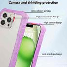 For iPhone 16 Pro Transparent Matte TPU Hybrid PC 3-in-1 Phone Case(Purple) - 2