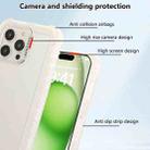 For iPhone 16 Pro Transparent Matte TPU Hybrid PC 3-in-1 Phone Case(White) - 2