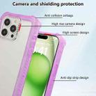 For iPhone 15 Pro Transparent Matte TPU Hybrid PC 3-in-1 Phone Case(Purple) - 2