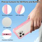 For iPhone 14 Pro Transparent Matte TPU Hybrid PC 3-in-1 Phone Case(Pink) - 3