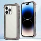 For iPhone 14 Pro Max Transparent Matte TPU Hybrid PC 3-in-1 Phone Case(Grey) - 1