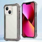 For iPhone 13 Transparent Matte TPU Hybrid PC 3-in-1 Phone Case(Grey) - 1