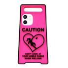 For iPhone 11 Warning Signs Noctilucent Silicone Phone Case(Red) - 1