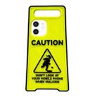 For iPhone 12 Warning Signs Noctilucent Silicone Phone Case(Yellow) - 1