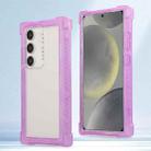 For Samsung Galaxy S24 5G Transparent Matte TPU Hybrid PC 3-in-1 Phone Case(Purple) - 1