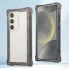 For Samsung Galaxy S24 5G Transparent Matte TPU Hybrid PC 3-in-1 Phone Case(Grey) - 1