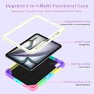 For iPad Air 11 2024 Kickstand PC Hybrid Silicone Tablet Case with Strap(Colorful Purple) - 3