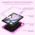 For iPad Air 11 2024 Kickstand PC Hybrid Silicone Tablet Case with Strap(Pink Purple) - 3