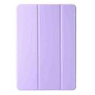 For Huawei Matepad SE 11 2024 Clear Acrylic 3-Fold Leather Tablet Case(Purple) - 2