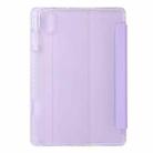 For Huawei Matepad SE 11 2024 Clear Acrylic 3-Fold Leather Tablet Case(Purple) - 3