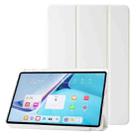 For Huawei Matepad SE 11 2024 Clear Acrylic 3-Fold Leather Tablet Case(White) - 1