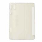 For Huawei Matepad SE 11 2024 Clear Acrylic 3-Fold Leather Tablet Case(White) - 3