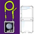 For Samsung Galaxy Z Flip5 GKK Airbag Hinge Full Coverage Phone Case with Crossbody Rope(Yellow) - 1