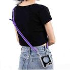 For Samsung Galaxy Z Flip5 GKK Airbag Hinge Full Coverage Phone Case with Crossbody Rope(Purple) - 2