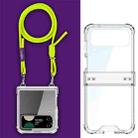 For Samsung Galaxy Z Flip4 GKK Airbag Hinge Full Coverage Phone Case with Crossbody Rope(Yellow) - 1