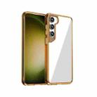 For Samsung Galaxy S23+ 5G Ice Transparent Series TPU + PC + Acrylic Hybrid Phone Case(Orange) - 1