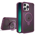 For iPhone 13 Pro Max Invisible Fulcrum Holder MagSafe Phone Case(Wine Red) - 1