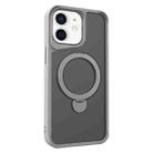 For iPhone 12 / 12 Pro Invisible Fulcrum Holder MagSafe Phone Case(Grey) - 1