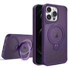 For iPhone 12 Pro Max Invisible Fulcrum Holder MagSafe Phone Case(Dark Purple) - 1