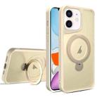 For iPhone 11 Invisible Fulcrum Holder MagSafe Phone Case(Beige) - 1