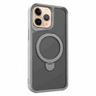 For iPhone 11 Pro Max Invisible Fulcrum Holder MagSafe Phone Case(Grey) - 1