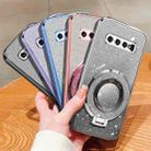 For Samsung Galaxy S10 Plated Gradient Glitter Round Holder TPU Phone Case(Sierra Blue) - 2