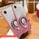 For Samsung Galaxy A03 Core Plated Gradient Glitter Round Holder TPU Phone Case(Black) - 3