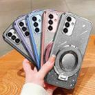 For Samsung Galaxy A13 5G / A04s Plated Gradient Glitter Round Holder TPU Phone Case(Silver) - 2