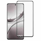 For vivo V50 Full Glue 9H HD 3D Curved Edge Tempered Glass Film(Black) - 1