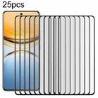 For vivo Y300 Pro 25pcs Full Glue 9H HD 3D Curved Edge Tempered Glass Film(Black) - 1