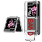 For Samsung Galaxy Z Flip6 GKK Clear Airbag Wristband Holder Phone Case(Transparent Red) - 1