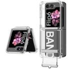 For Samsung Galaxy Z Flip6 GKK Clear Airbag Wristband Holder Phone Case(Transparent Silver) - 1