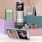 For Samsung Galaxy Z Flip6 GKK Clear Airbag Wristband Holder Phone Case(Transparent Silver) - 2