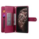 For iPhone 11 Pro Max Nine Card-slot Zipper Wallet Bag Leather Phone Case(Red) - 3