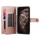 For iPhone 11 Pro Max Nine Card-slot Zipper Wallet Bag Leather Phone Case(Pink) - 3